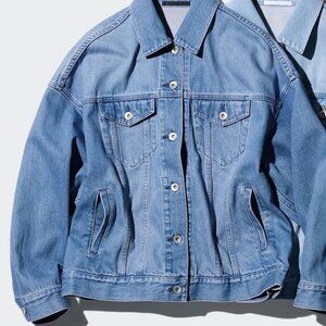 UNIQLO Denim Oversized Jacket Blue M